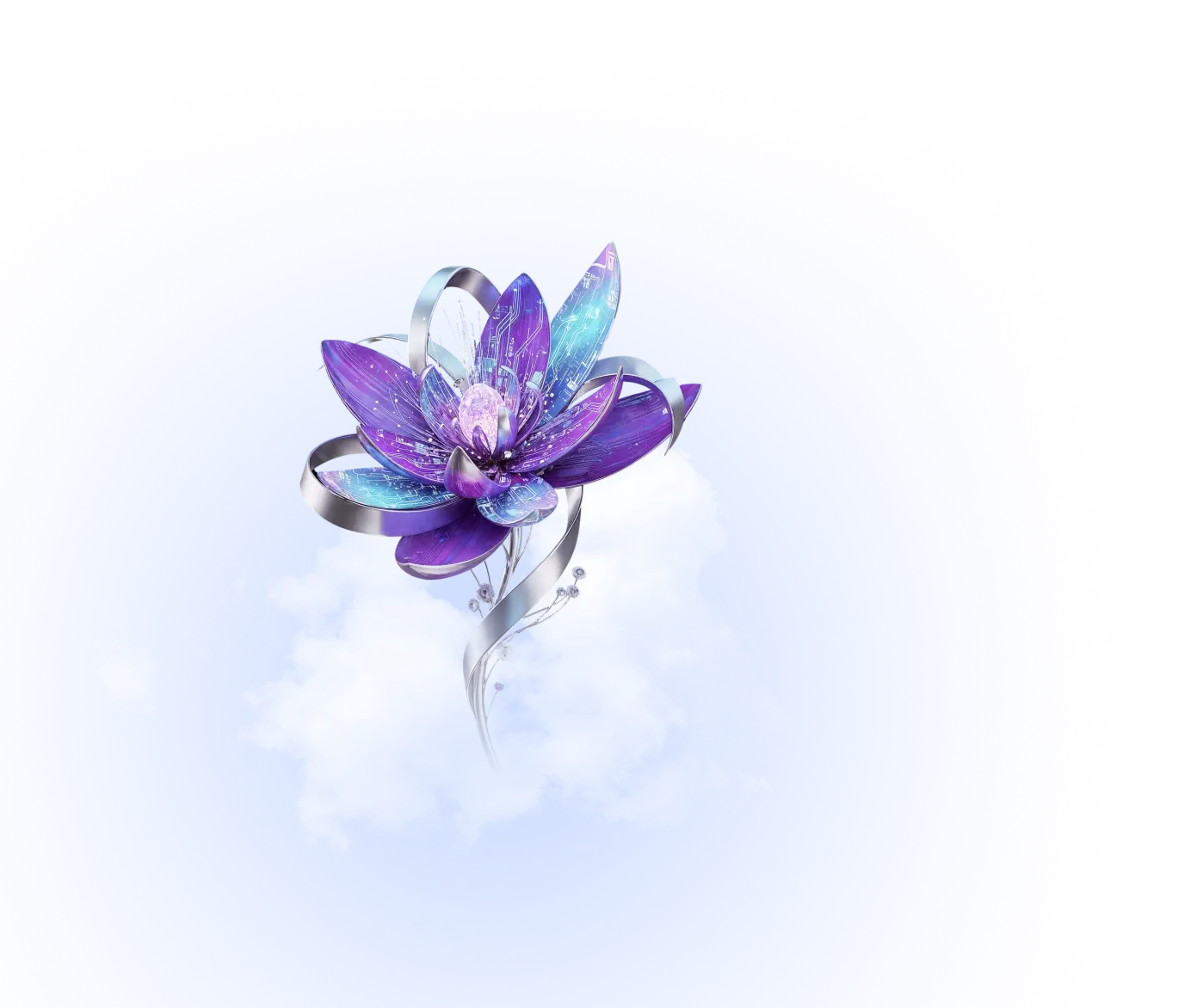 Decorative crystal flower